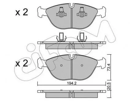Тормозные колодки пер. W210(ATE) CIFAM 822-828-0