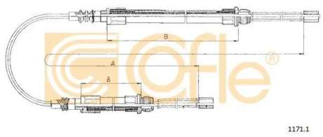 Трос ручного гальма FIAT DUCATO 81-94 TYЈ COFLE 11711