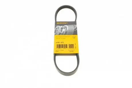 Ремень генератора Doblo 1.2 01> (-PS,-AC) CONTINENTAL 4PK673