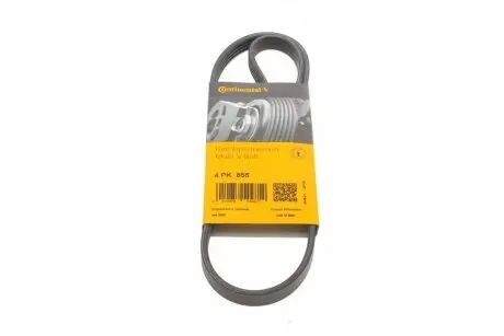 Ремень генератора Skoda SuperB 01-08/VW Passat B5/Hyundai Accent 95-05/Tucson/Kia Sportage/Ceed 04- CONTINENTAL 4PK855