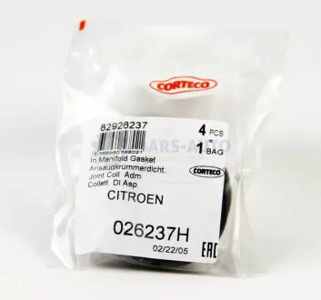 Прокладка впускного коллектора Citroen Berlingo/Peugeot Expert 1.6 HDI 05- (d=30.5mm) CORTECO 026237H