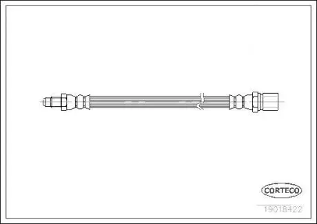 Шланг тормозной ВАЗ 2101 задний (L=254) CORTECO 19018422