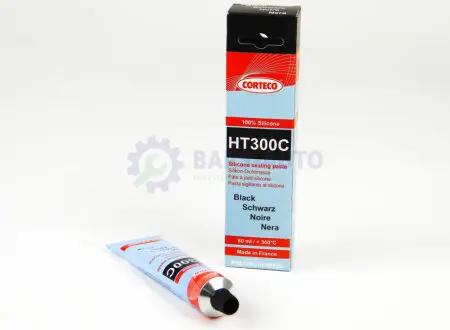 Герметик моторный (-65C+300C) 80мл (черный) CORTECO HT300C