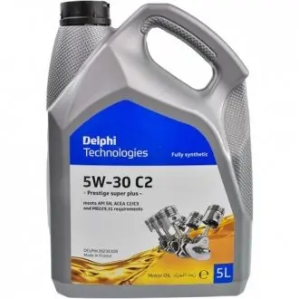 Масло 5W30 Prestige Super Plus C2 (5L) (MB 229.31/PSA B71 2290-2017) Delphi 28236308