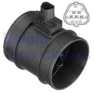 Фото датчик масової витрати повітря Delphi AF10410-12B1 Датчик масової витрати повітря Delphi AF10410-12B1