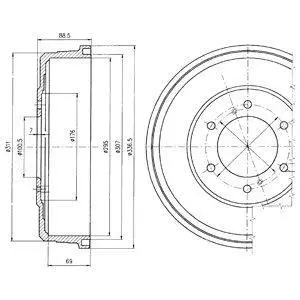 Гальмівний барабан Delphi BF461