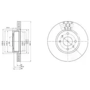 Тормозной диск Delphi BG2413