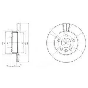 Фото гальмівний диск Delphi BG2717 Гальмівний диск Delphi BG2717