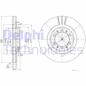 Фото гальмівний диск Delphi BG3099 Гальмівний диск Delphi BG3099