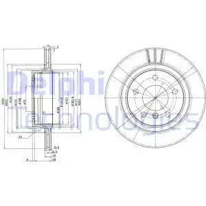 Тормозной диск Delphi BG3530C
