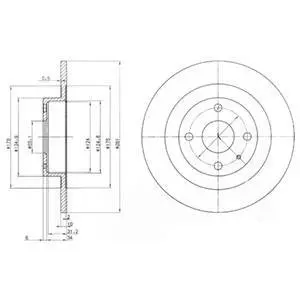 Тормозной диск Delphi BG3556
