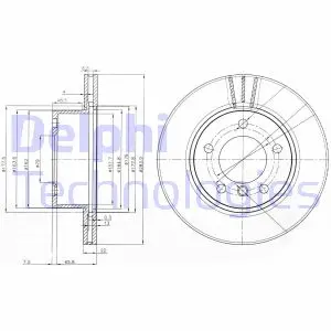Гальмівний диск Delphi BG3899C