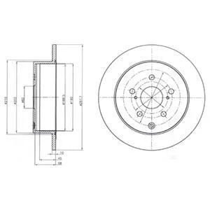 Фото диск гальмівний Delphi BG4237 Диск гальмівний Delphi BG4237