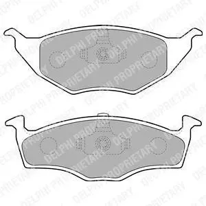 Гальмівні колодки дискові AUDI/VW A2/Lupo "F "99>> Delphi LP1675