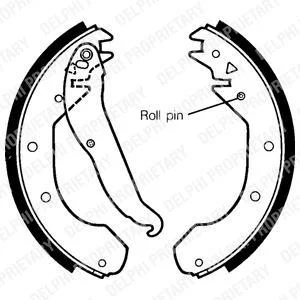 Комплект гальмівних колодок з 4 шт. барабанів Delphi LS1297