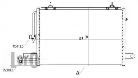 Радиатор кондиционера Audi A6 2.6/2.8i 94-98 MT DEPO 003-016-0004