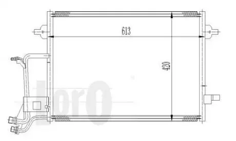 Радіатор кондиціонера A6/Octavia 1.8 I 01- DEPO 003-016-0009