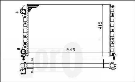 Радиатор води Doblo 1.9D/1.4i/1.6i 01- -AC (700x306x26) DEPO 016-017-0019