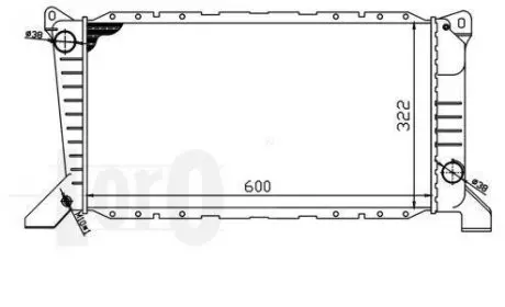Радиатор охлаждения двигателя Transit 2.5D 94-00 (600x320x36) DEPO 017-017-0039