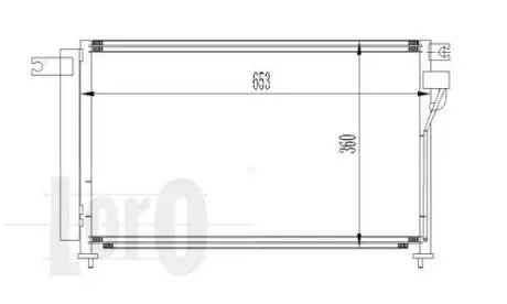 Радіатор кондиціонера Rio 1.4/1.6 05-11 DEPO 024-016-0008