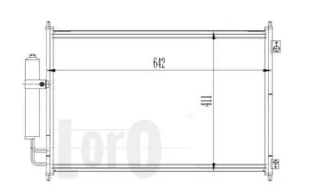Радіатор кондиціонера X-Trail II 2.0/2.0D/2.5 07-13 DEPO 035-016-0025