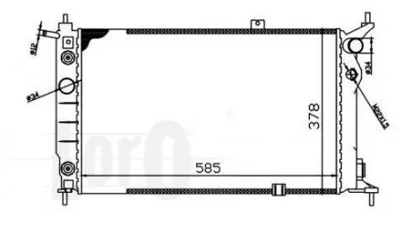 Радиатор охлаждения двигателя ASTRA F 1.4 (AC+) 91- DEPO 037-017-0007