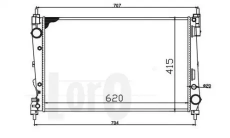 Радиатор води Doblo/Combo 1.3/1.6/2.0 D Multijet 10- DEPO 037-017-0071