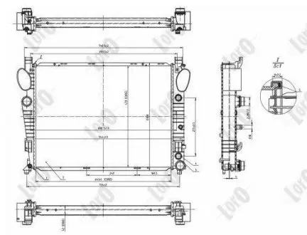 Радиатор охлаждения двигателя W220/C215/R230/S320 CDI 00-05 DEPO 054-017-0055-B