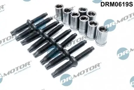 Комплект болтів з головкою системи TORX з чорного металу DR.MOTOR DRM0619S