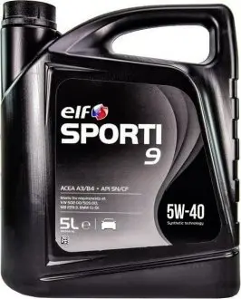 Олива моторна SPORTI 9 5W-40 (Каністра 5л) ELF 214252