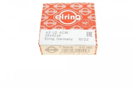 Сальник коленвала (передний) Honda Accord 1.8-2.3 -03 (28x42x8) ELRING 012.180