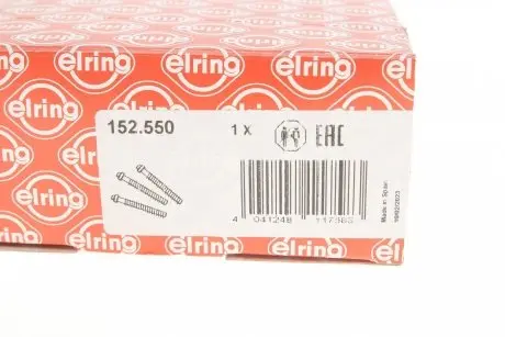Болты головки (к-кт 10шт.) Citroen Berlingo/Jumper/Fiat Ducato/Peugeot Boxer 1.9D 94-06(M12x1.5x123) ELRING 152.550