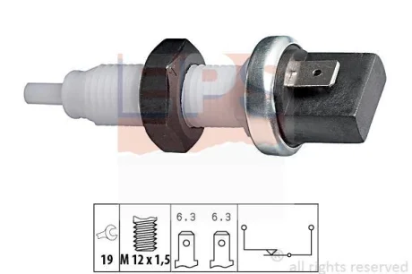 Датчик педалі гальма VW Golf IV 97-/Skoda Octavia 96- (2 конт.) EPS 1.810.000