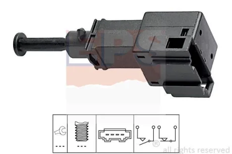 Датчик педалі гальма VW T4/T5 1.9-2.5D 90-15 (4 конт.) EPS 1.810.151