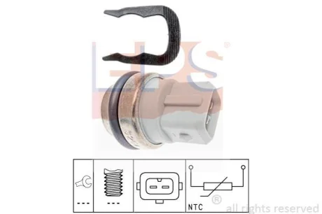 Датчик температури охолоджуючої рідини Renault Kangoo/Trafic 1.9dTi 97-01 (2 конт.) EPS 1.830.254