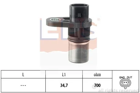 Датчик положення колінвалу Opel Astra G/Vectra B/C 2.2 direct 00- EPS 1.953.292