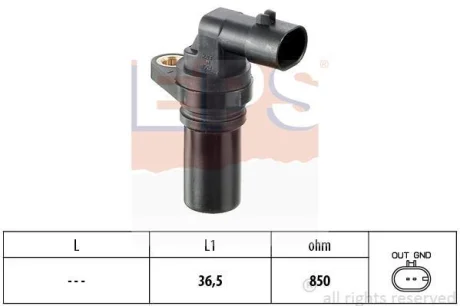 Датчик положення колінвалу Fiat Doblo 1.3D/JTD/Opel Combo 1.3 CDTI 04- EPS 1.953.407