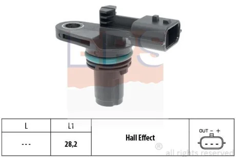 Датчик положення розподільного валу Renault Kangoo 1.5DCi 01- EPS 1.953.616