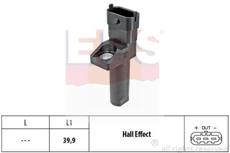 Датчик положення колінвалу MB Sprinter (W906)/Vito (W639) 3.0 CDI (OM642) 06- EPS 1.953.654 (фото 1)