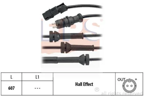 Датчик ABS (передній) Renault Laguna II/Megane II/Scenic II 1.4-3.5/1.5D-3.0D 01- EPS 1.960.069
