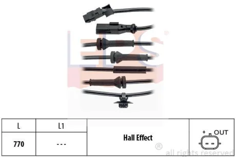 Датчик ABS (передній) MB Citan/Renault Kangoo 1.2/1.5 dCi/1.6 16V 08- EPS 1.960.148