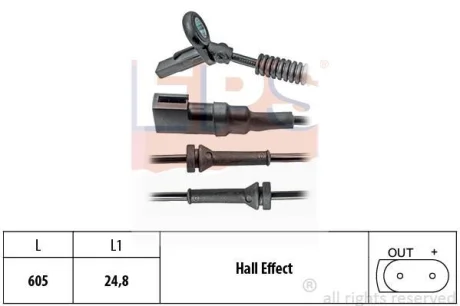 Датчик ABS (передній) Ford Connect 1.8/1.8 TDCI 02-13 EPS 1.960.152 (фото 1)