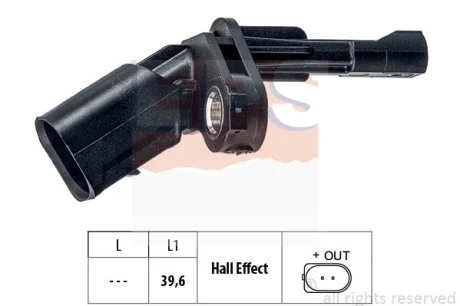 Датчик ABS (задній) Audi Q3/Skoda SuperB/VW Golf/Jetta/Passat/Sharan/Touran 06- (L) EPS 1.960.175