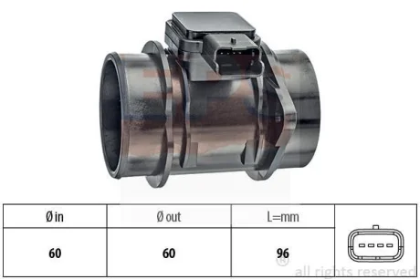 Витратомір повітря Citroen Nemo/Ford Fiesta 1.4TDCi 01- EPS 1.991.301