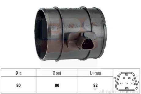 Витратомір повітря Opel Astra J/Insignia A 1.6-2.0 CDTI 08- EPS 1.991.438