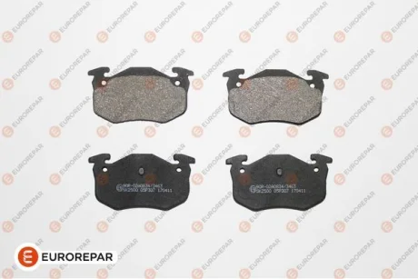 Гальмівні колодки зад. Peugeot 206 99-/Renault Megane I 96-03 EUROREPAR 1617247980
