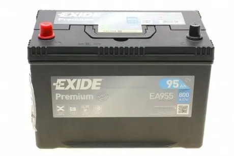 Аккумуляторная батарея 95Ah/800A (306x173x222/+L/B01) Premium Азия EXIDE EA955