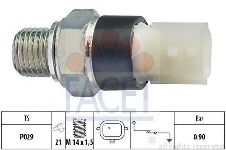 Датчик давления масла Clio 1.2 16V (05-) FACET 70179