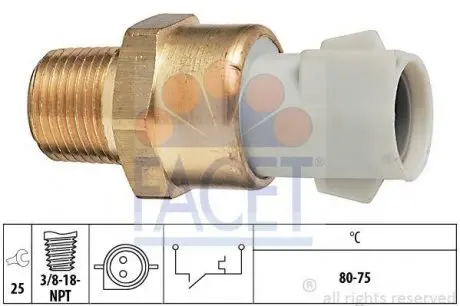 Датчик вмикання вентилятора Ford Escort 86 express 1.4 i (86-90) FACET 7.5052