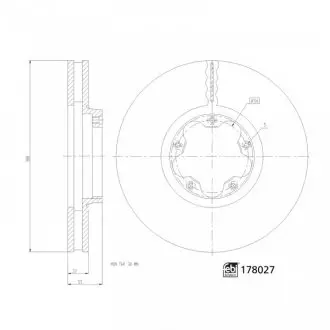 Гальмівний диск FEBI BILSTEIN 178027
